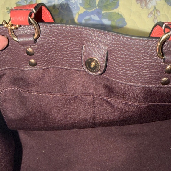 Coach Signature Canvas Satchel - Cream and Red Stars and Heart - Picture 10 of 14